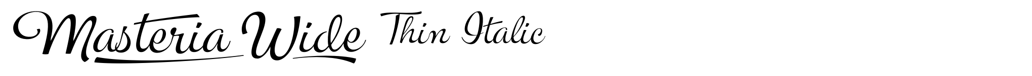 Masteria Wide Thin Italic image